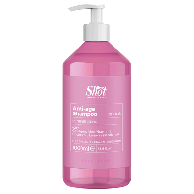 Shot Шампунь восстанавливающий с коллагеном и витаминами Shampoo Anti-Age&Restructuring 1000 мл.